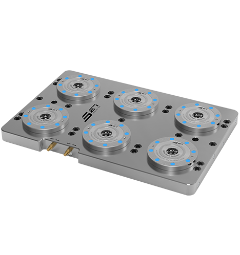 Sex element noll positioner basplatta